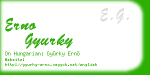 erno gyurky business card